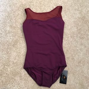 Mariia leotard- burgundy & eggplant